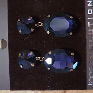 Dark purple post earrings
